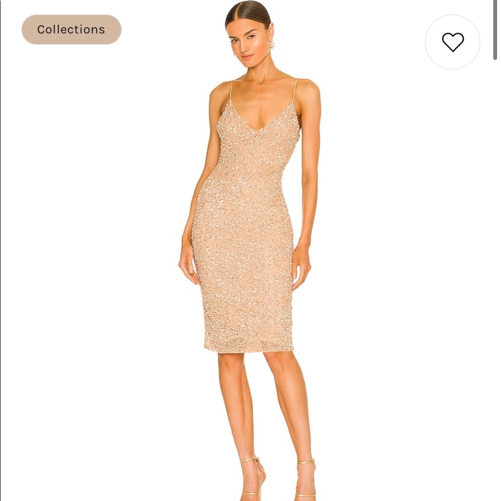 Retrofete Billie sequins dress in nude